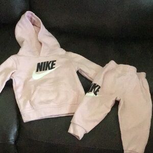 Nike Light Pink Hoodie and Joggers Set
